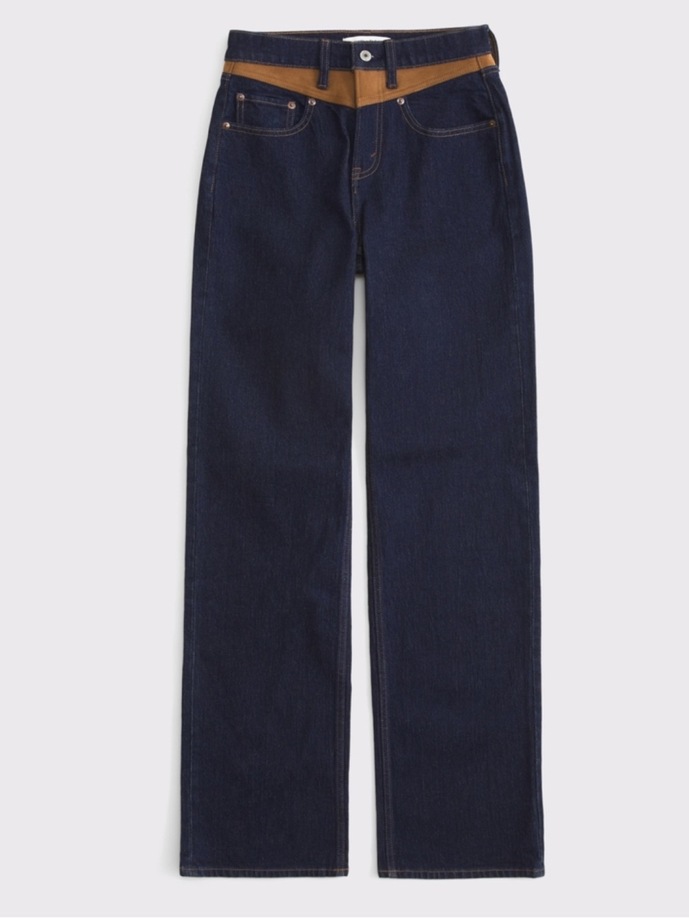 NWT 26S Abercrombie & Fitch 90s Relaxed High Rise Vegan Suede Jeans